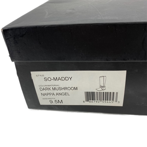 Sole Society So-Maddy Dark Mushroom Napa Angel Leather Boots - Picture 9 of 10